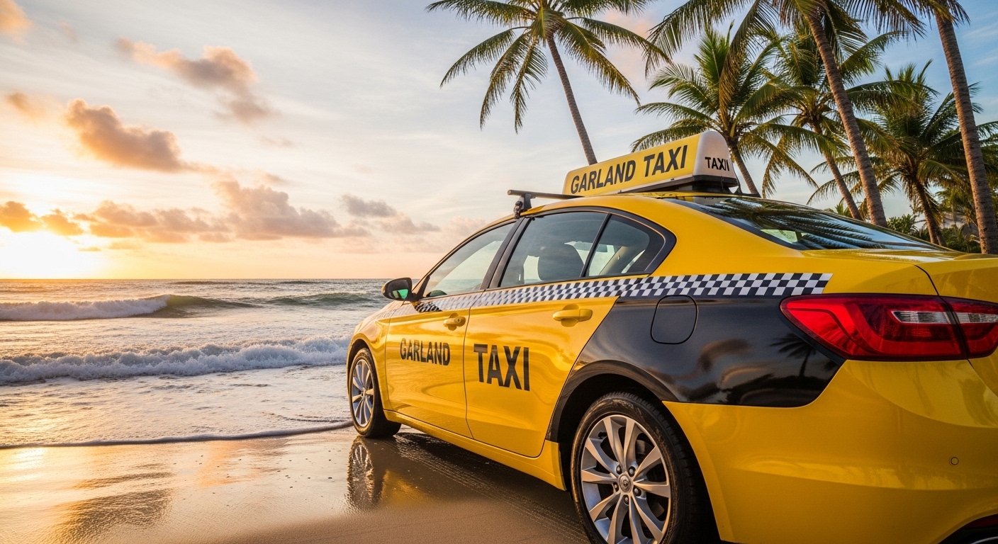 Modern taxi exterior