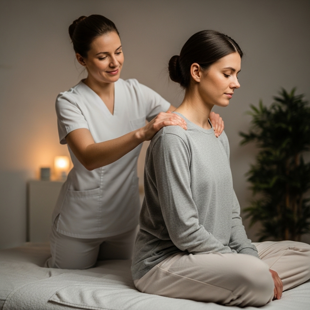 Masaje terapéutico en la espalda